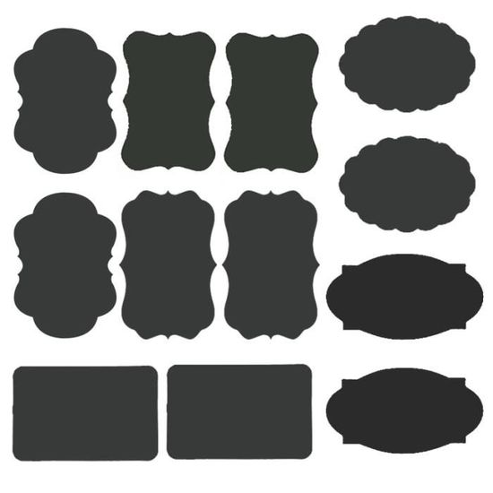 36Pcs sticker tableau noir autocollant étiquette ardoise pour pots et  verre-xd