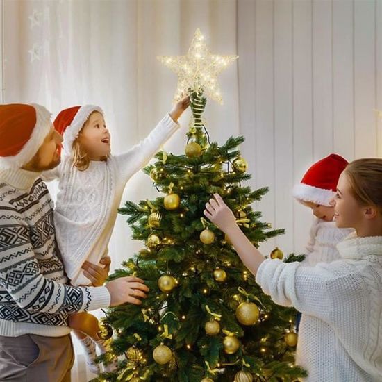 Dioche Étoile Lumineuse pour Sapin de Noël Décoration Maison