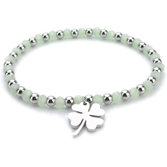 Elli Bracelet Femme Symbole Du Trèfle Porte Bonheur En Argent Sterling