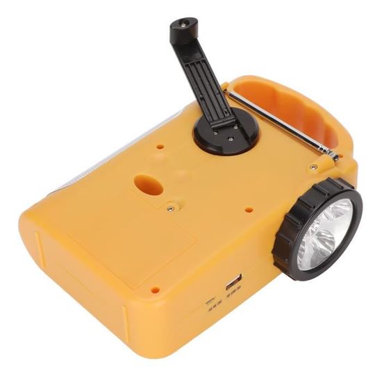 Lampe Torche KUKUPOW à Dynamo Et Panneau Solaire – Recharge Manuelle Ou Solaire, Mousqueton, Compacte (124x48mm), 86g, étanche Et Résistante