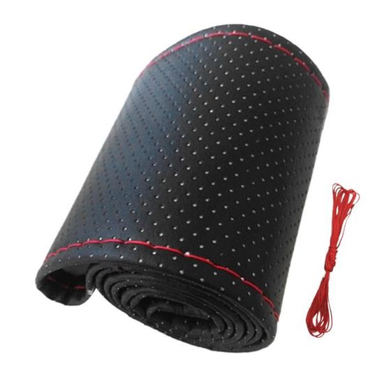 Simoni Racing Volant Gravel Eco-Cuir Noir/Rouge – 350 Mm, Sensation Sport & Look Racing