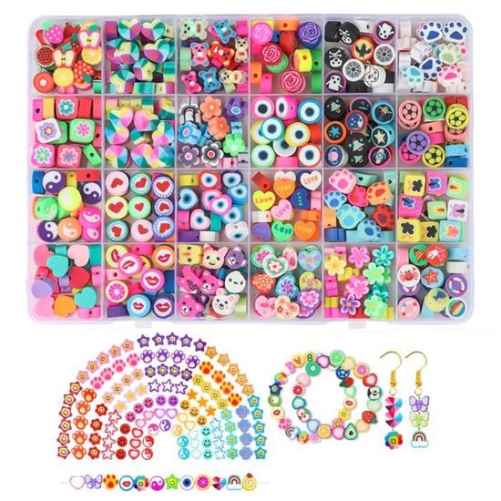 SEPGLITTER Lot De 300 Perles En Argile Polymère En Forme De Fruits Pour
