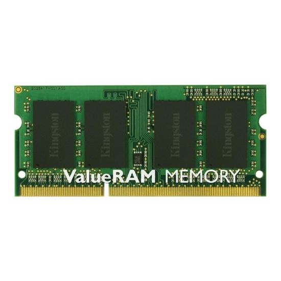 Kingston ValueRAM - DDR3L - 8 Go: 2 x 4 Go - SO DIMM 204 broches - 1600 MHz - PC3L-12800 - CL11 - 1.35 - 1.5 V