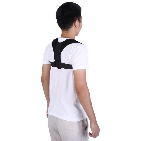 Correcteur De Posture Réglable Unisexe - Soutien Dos Et Clavicule, Noir, Neuf