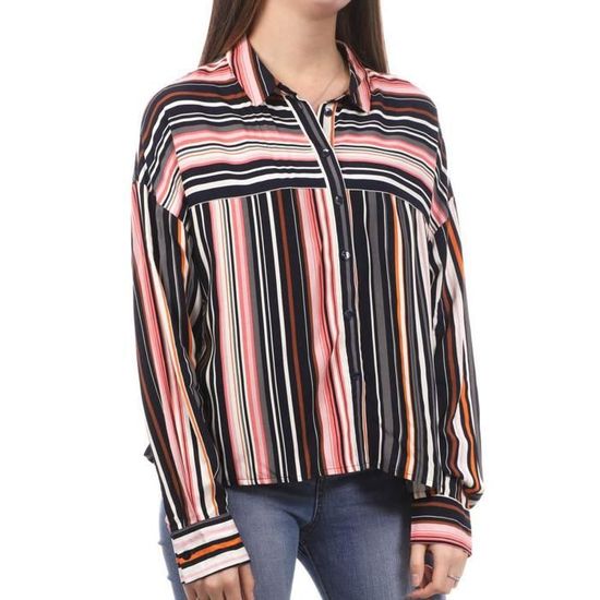 Chemise en lin mélangé à manches courtes et avec broderies - Blanc