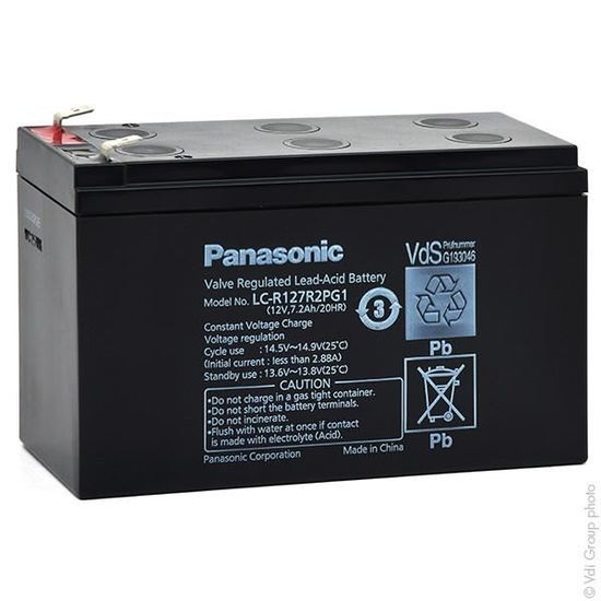 Batterie plomb AGM LC-R127R2PG1 12V 7.2Ah  - Unité(s)