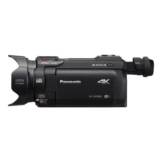 Panasonic HC-VXF990 Caméscope 4K - 25 pi-s 18.91 MP 20x zoom optique Leica carte Flash Wi-Fi noir
