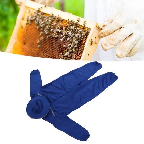Combinaison Apiculteur Professionnelle Avec Voile - Protection Anti-abeilles - Taille Unique Bleu