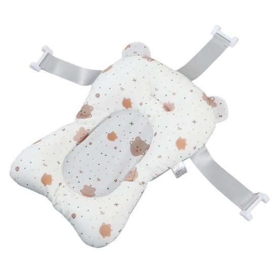 Tapis De Bain Pour Bébé Avec Oreiller Intégré - Taille 44x38 Cm - En Polyester Et Coton - Confort Et Sécurité - 6