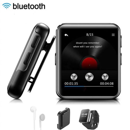 1.54 pouces 16G MP3/MP4 Lecteur bluetooth HIFI Lecteur de musique plein écran tactile Mini sport Portable baladeur