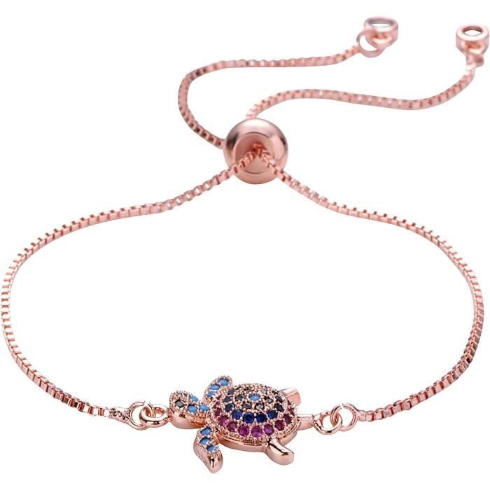 Bracelet Zen Tortue mandala - fil rose ajustable -Paix Amour Sérénité
