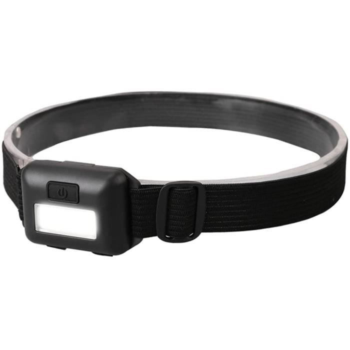 Lampe Frontale à Piles 3 Modes 5W COB LED Ajustable Étanche Léger Lampe Frontale Puissante Mains Libres pour Cyclisme Course à Pied