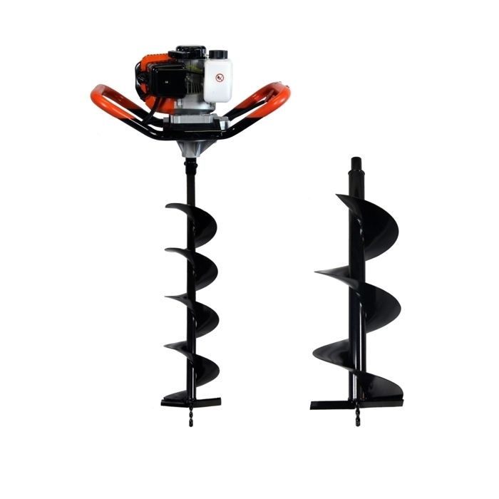 Tarière thermique 52 cm3 + mèches 150, 250 mm