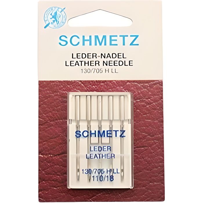 Schmetz Aiguilles pour machine à coudre en cuir 130/705, Taille 110