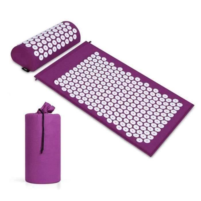 Tapis Acupression - Tapis de Massage - Massage Tapis - Tapis de Detente, Yoga Tapis ,Violet