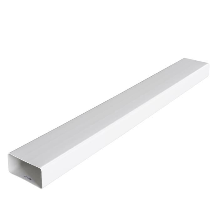 La Ventilazione La ventilation Tuyau pour aération canalisée rectangulaire en PVC, 120 x 60 mm - CT1126B