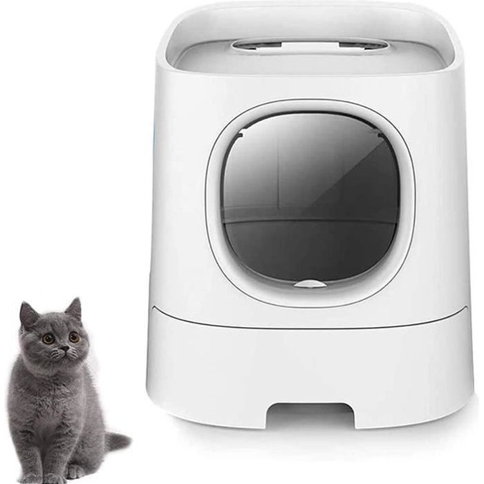 bac à litière super auto-nettoyant pour chats domestiques, toilette désodorisante pour chat entièrement fermée et résistante 212