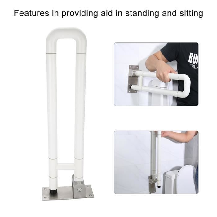 Barre d appui ,Barre d'Appui pour Salle de Bains,Poignée d'aide de soutien de rail de sécurité de toilette rails de grippage HB020