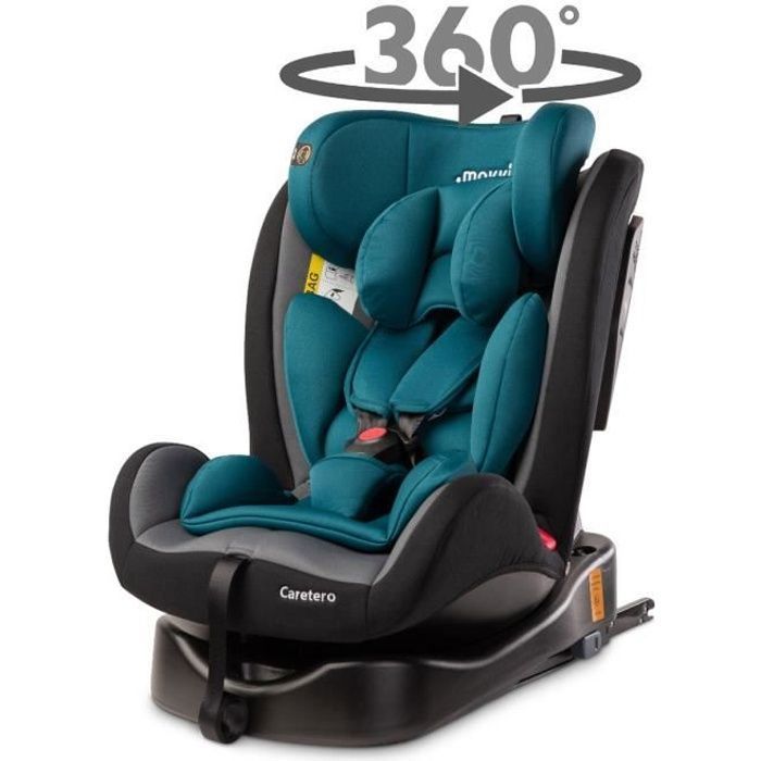 MOKKI Siège auto pivotant 360° Isofix 0/36 kg Groupe 0123 Vert