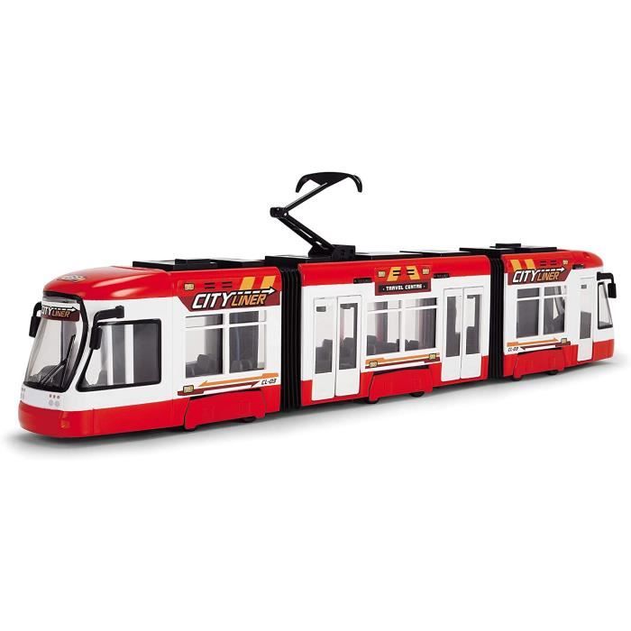 Dickie Toys City Liner Tram Tram Tram Train Rouge 46 cm - 203749017310