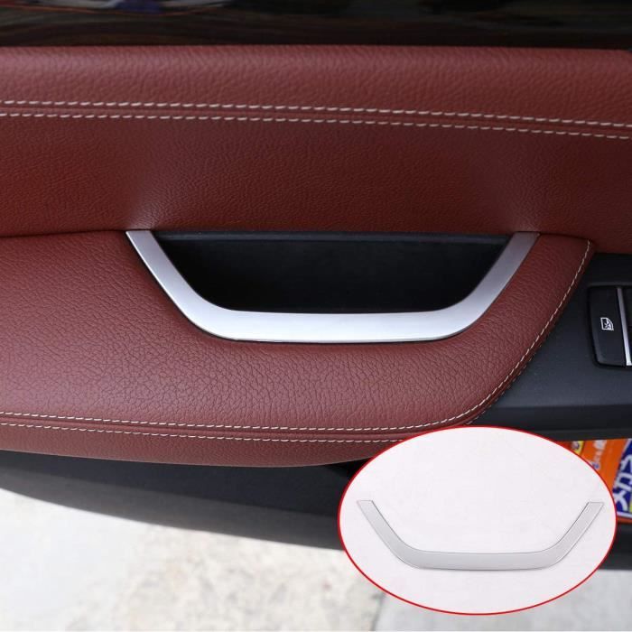 BMW X3 F25 2011-2016 pour BMW X4 F26 2013-2016 argent mat ABS Chrome voiture intérieur porte conducteur accoudoir
