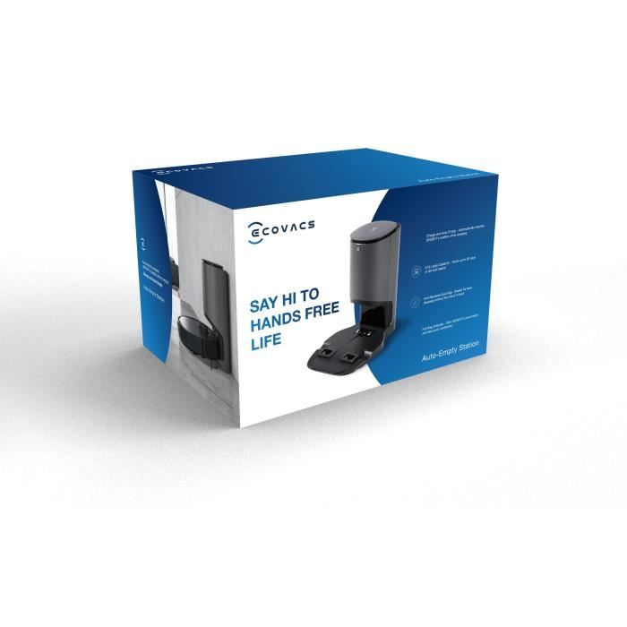ECOVACS - Station d'auto-vidange pour Ecovacs Ozmo Séries T8 + 2 sacs à poussière inclus