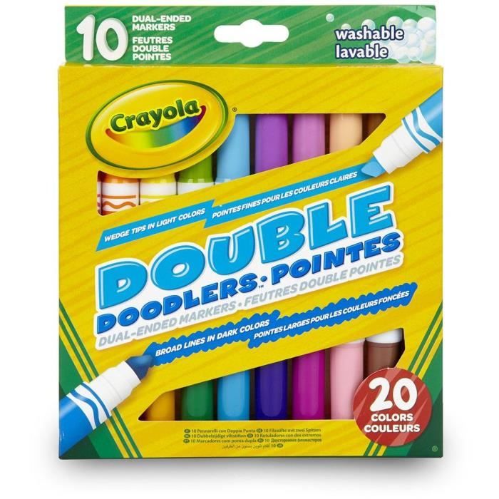Crayola 10 Feutres double pointes - Loisirs créatifs