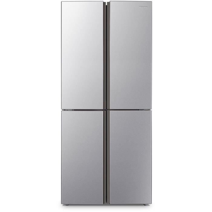 Réfrigérateur congélateur HISENSE - RQ515N4AD1 - multiportes - 427 L x l64 x L79 x H181 cm - Inox