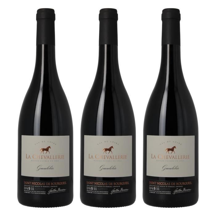 Saint Nicolas de Bourgueil - Gueulebée - Vin rouge AOP du Val de Loire - 100% cabernet franc - Lot de 3 bouteilles