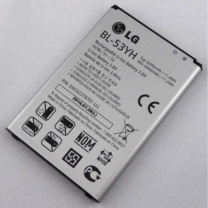 BATTERIE LG Battery BL-53YH D855 G3