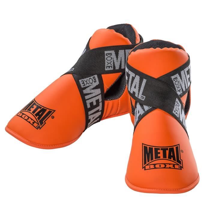 Protège pieds Métal boxe Orange XXL
