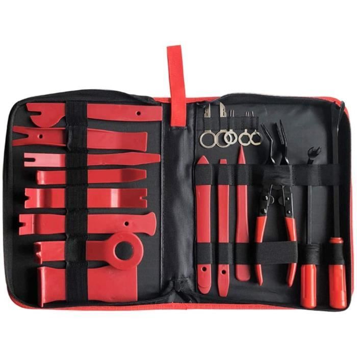 19 Pcs Outil de Démontage Installation, Outils pour Garnitures Panneau, Auto Outil de démontage de Panneau ,Autoradio