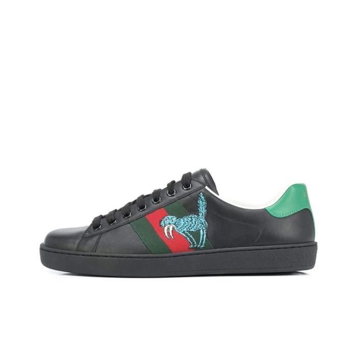 Basket Guccis Femme Homme Noir Chaussure Sneaker Pas Cher