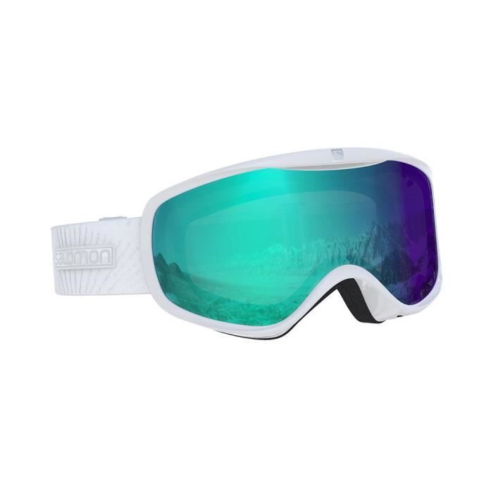 Masque De Ski/snow Salomon Sense Photo White/aw Blue Femme U Blanc
