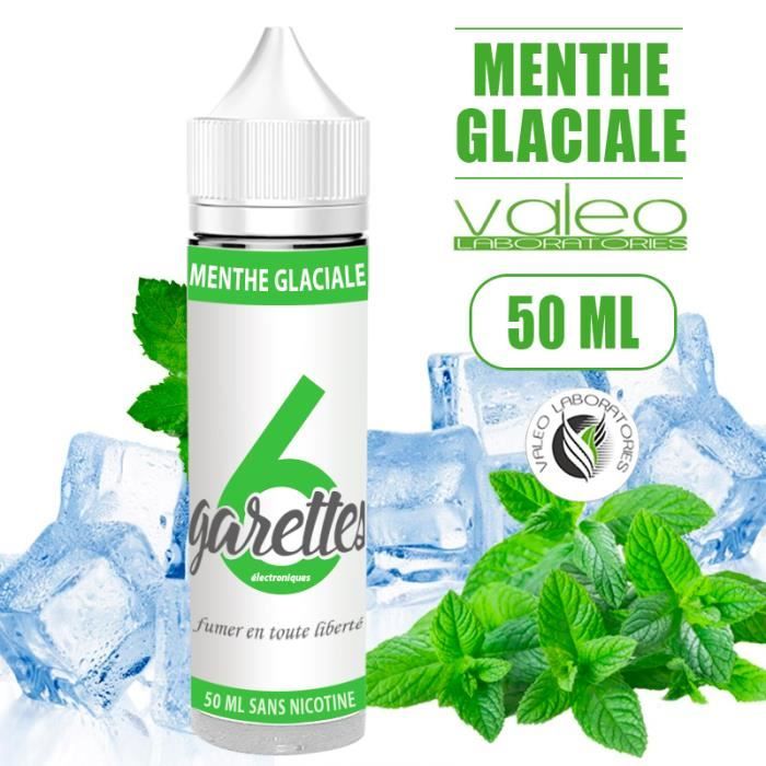 E-LIQUIDE MENTHE GLACIALE 50ML EN 0MG DE NICOTINE