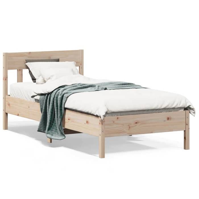 vidaXL Cadre de lit sans matelas 90x190 cm bois de pin massif 842674