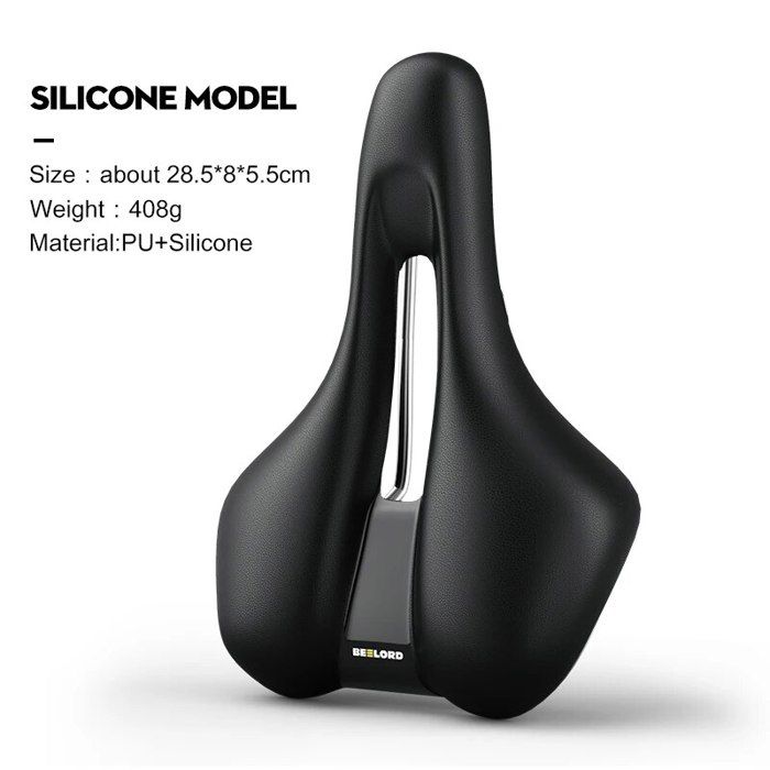Selle Vélo Confort Bell Ergo Memory - Mousse à Mémoire De Forme, Gel, Noir, Universelle