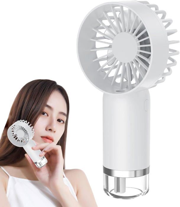 Ventilateur Brumisateur Portable COLCOLO - Alimentation Piles AA, Réservoir Transparent, Rouge