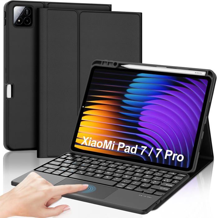 Coque Clavier - 040PARTS - Xiaomi Pad 7/7 Pro 11.2 2024 - AZERTY Français - Détachable - Bluetooth sans Fil