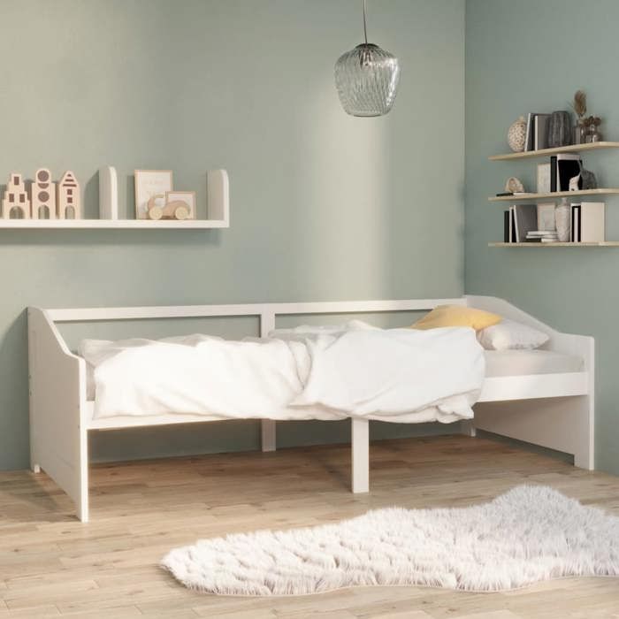SALE 2025Lit de repos 3 places - Lit 1 personne - Blanc 90x200 cm 17.25 Kg 5865