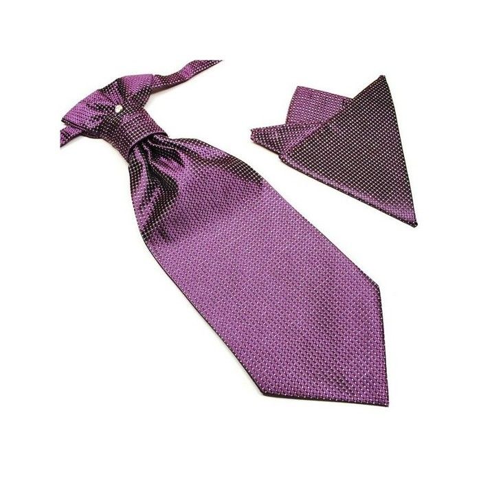 Cravate Ascot (Lavallière) En Soie Rouge - Fait Main En Italie - Neuf Avec étiquettes
