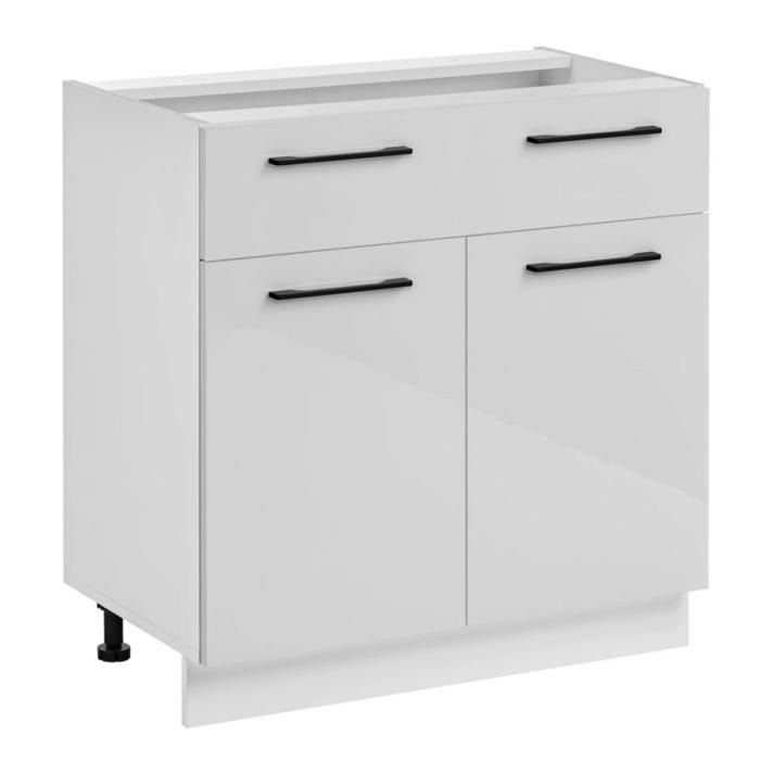 Meuble bas de cuisine avec tiroir Frida - Blanc - L 80 x H 81 x P 46 cm