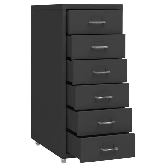 Promotion mai * Armoire de bureau - Classeur mobile Anthracite 28x41x69 cm Métal EU10860335919