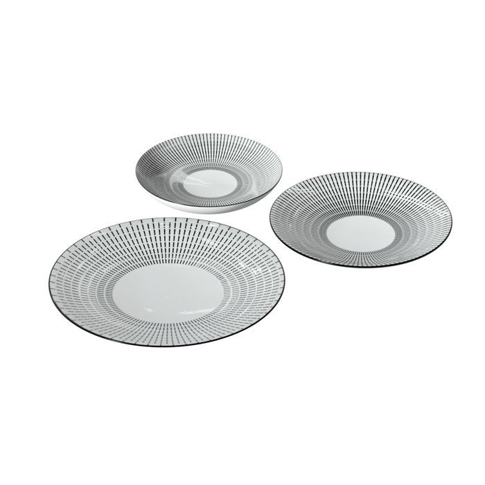Secret de Gourmet - Service vaisselle 18 pièces LUNIS - Noir