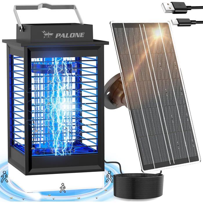 PALONE Mückenlampe, 20 W, 4500 V, UV, elektrischer Insektenvernichter