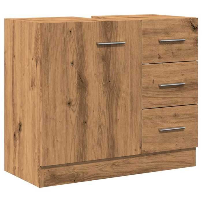 Armoire dévier chêne artisanal 63x30x54 cm bois dingénierie--Mothinessto5824