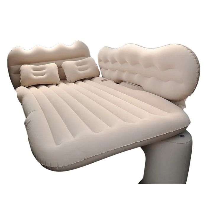 Matelas Gonflable Pour Voiture ABSOPRO – 170x110x14 Cm, Beige, Pour Siège Arrière