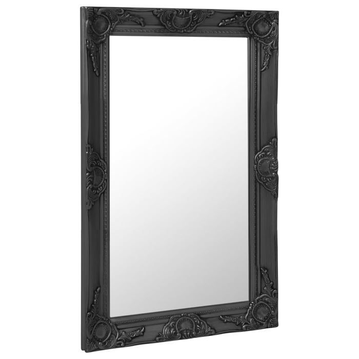 “Winter SaleTOP miroir mural magnifique Noir - Miroir mural style baroque 50x80cm noir PRO42129