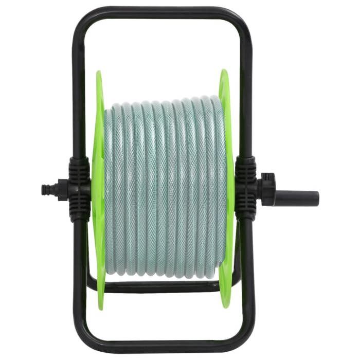 Enrouleur de tuyau sur pied - GKO - Vert - Acier galvanisé - 405x345x47 cm - Diamètre tambour 345 cm