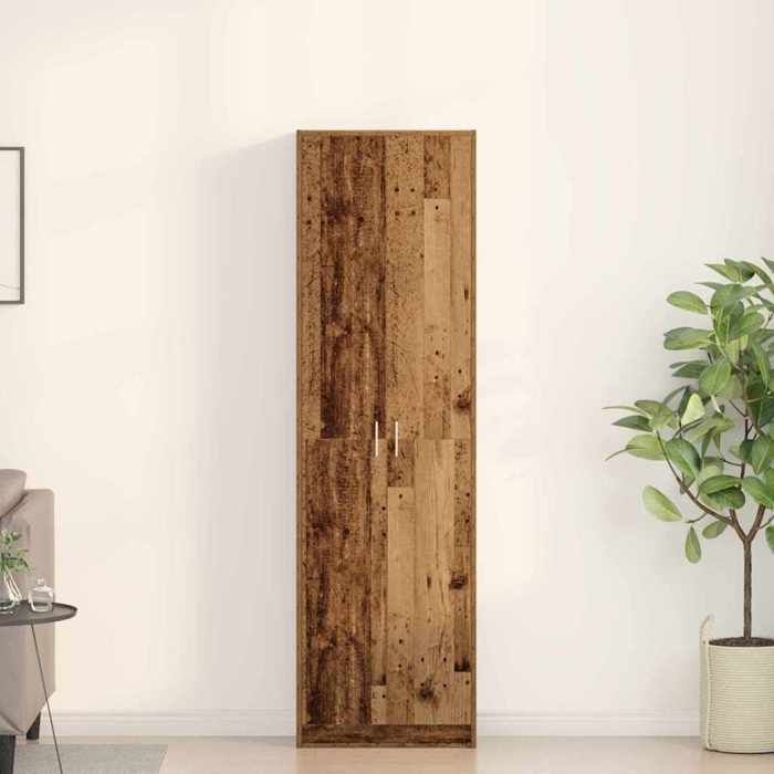 NEW 2026 Armoire de chambre Garde-robe 1 PC Bois Ancien 55x25x189 cm Bois dingénierie L4970